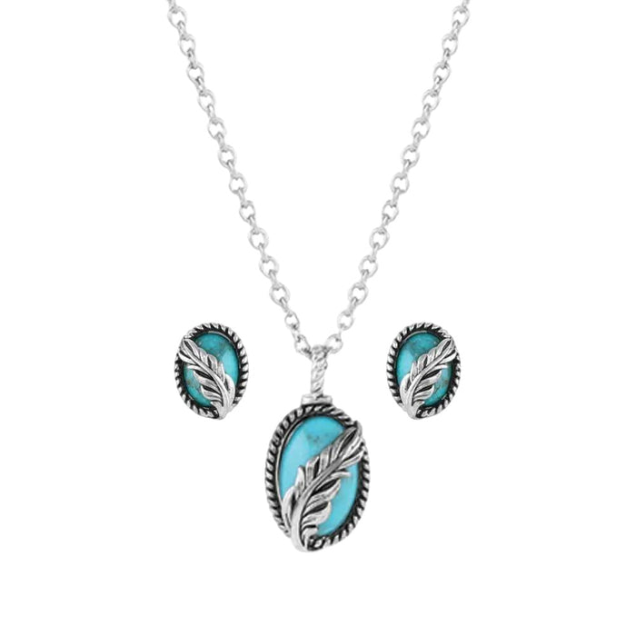 Montana Silversmiths World's Feather Turquoise Jewelry Set WOMEN - Accessories - Jewelry - Jewelry Sets Montana Silversmiths   