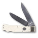 Moore Maker Large White Double Locking Trapper Folding Knife Knives Moore Maker