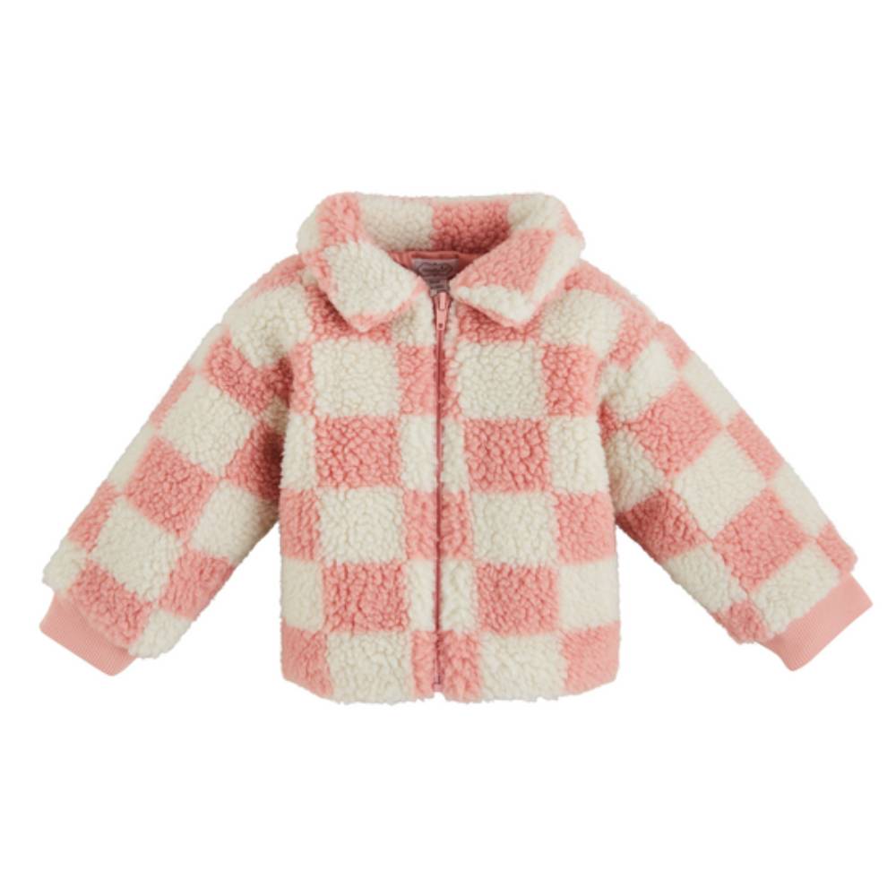 Mud Pie Toddler Check Sherpa Jacket KIDS - Baby - Baby Girl Clothing Mud Pie   