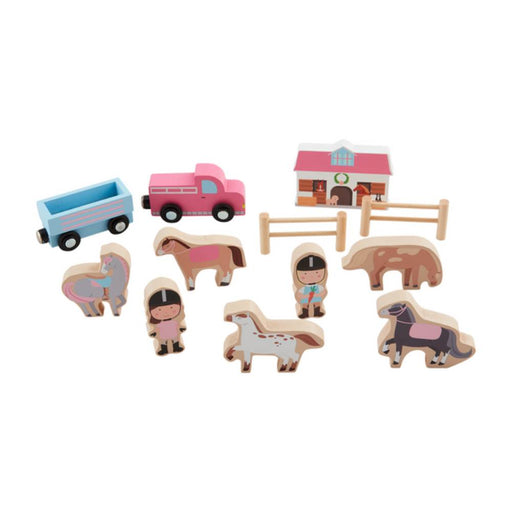 Mud Pie Wood Horse Toy Set KIDS - Accessories - Toys Mud Pie   