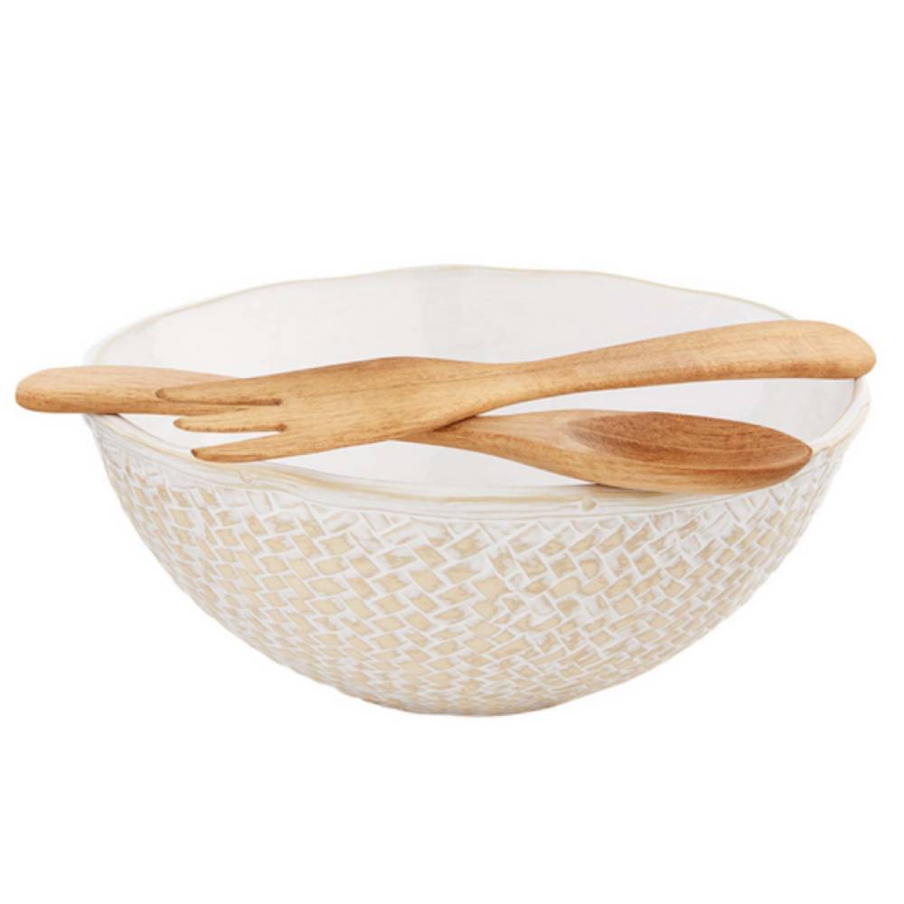 Mud Pie Basket Weave Serving Bowl Set HOME & GIFTS - Tabletop + Kitchen - Serveware & Utensils Mud Pie   