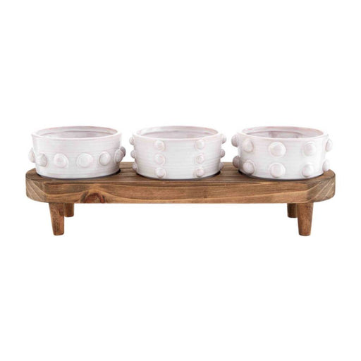 Mud Pie Bead Dip Bowl & Stand Set HOME & GIFTS - Tabletop + Kitchen - Serveware & Utensils Mud Pie   