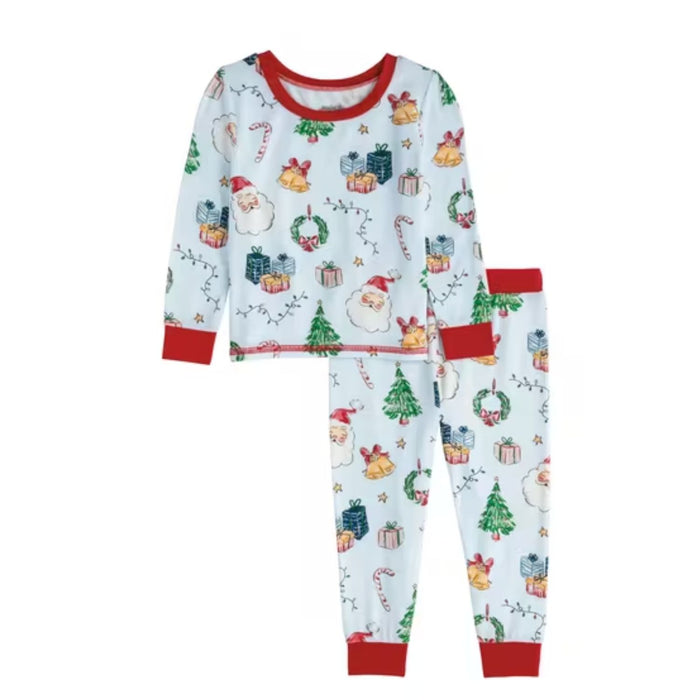 Mud Pie Infant 2PC Christmas Print Pajama Set