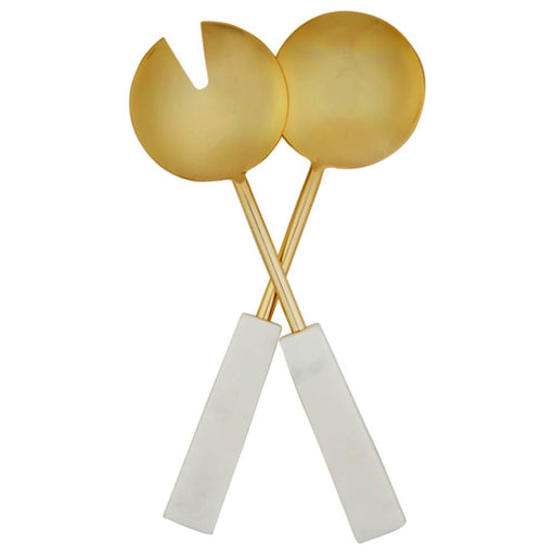 Mud Pie Gold Salad Servers Set - FINAL SALE HOME & GIFTS - Tabletop + Kitchen - Serveware & Utensils Mud Pie
