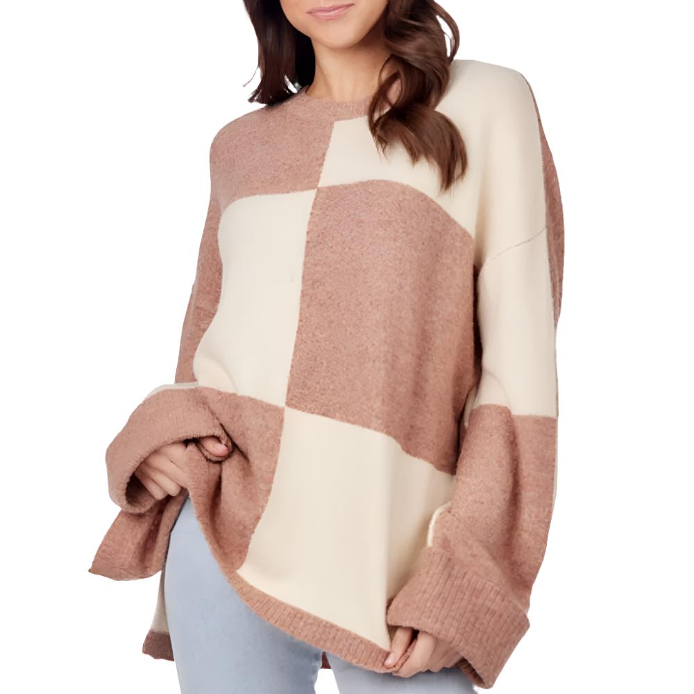 Mud Pie Oaklyn Checker Sweater WOMEN - Clothing - Sweaters & Cardigans Mud Pie   