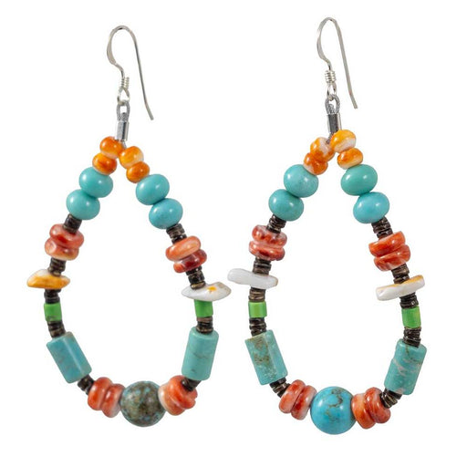 Multi Stone Hoop Earrings WOMEN - Accessories - Jewelry - Earrings Sunwest Silver   