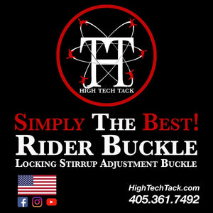 The Rider Buckle - Locking Stirrup Adjustment Tack - Saddle Accessories High Tech Tack   