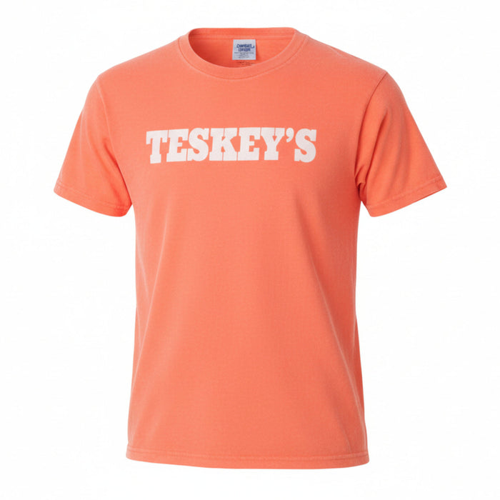 Teskey's Plain Logo Tee - Neon Red/Orange TESKEY'S GEAR - SS T-Shirts Teskey's