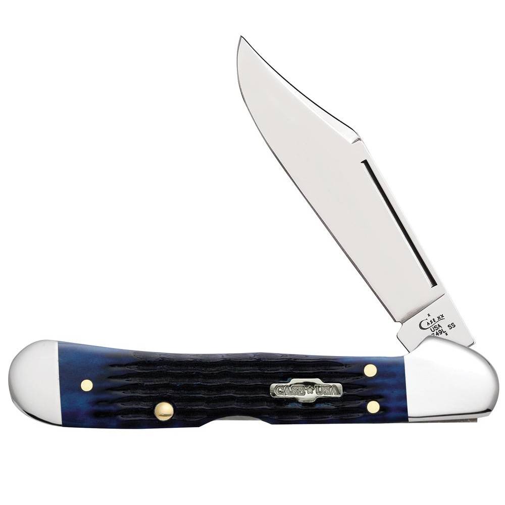 Case Rogers Jig Navy Blue Bone Mini CopperLock - Teskeys