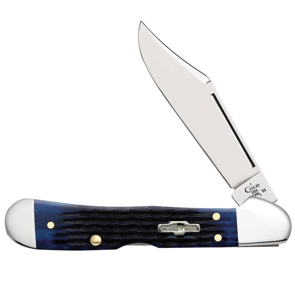 Case Rogers Jig Navy Blue Bone Mini CopperLock Knives WR CASE   