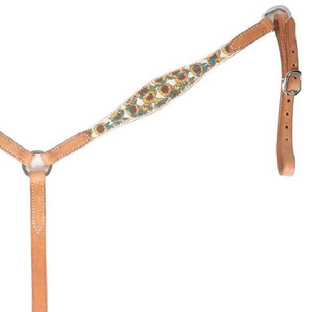 Sunflower Buck Stitch Breast Collar Tack - Breast Collars Teskey's