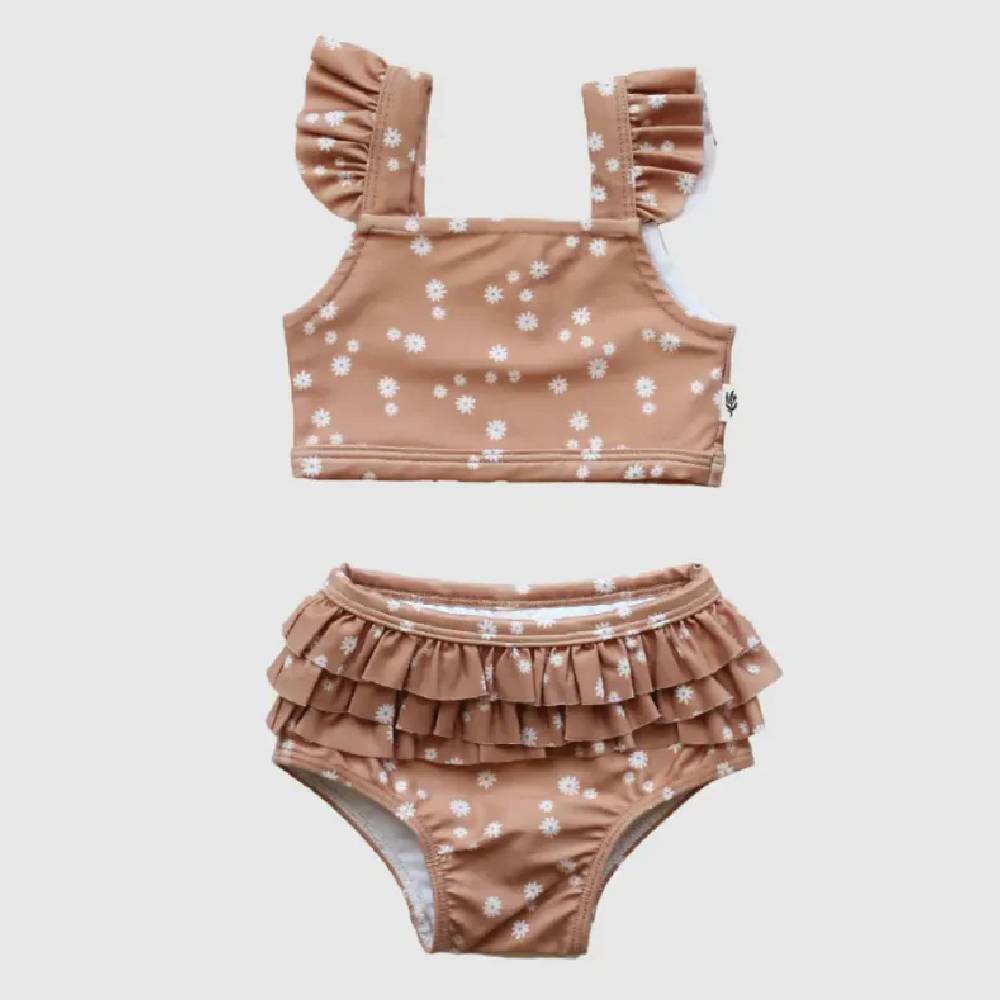 Babysprouts Baby Butterscotch Daisy Ruffle Swim Suit Set - FINAL SALE KIDS - Baby - Baby Girl Clothing Babysprouts   