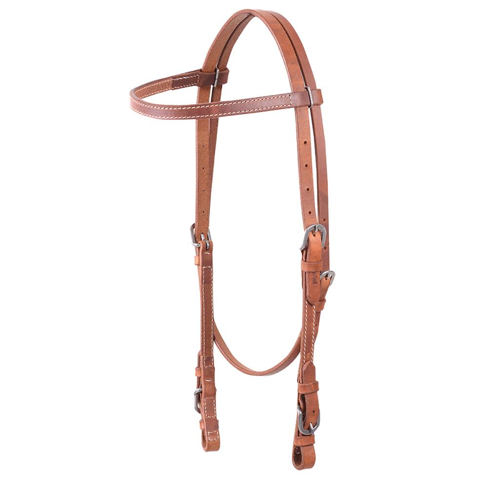 Cashel Harness Leather Browband Headstall with Buckle Ends Tack - Headstalls Cashel   
