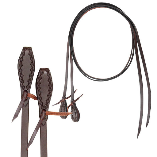 Cashel Diamond Stamp Trail Split Reins Tack - Reins Cashel   