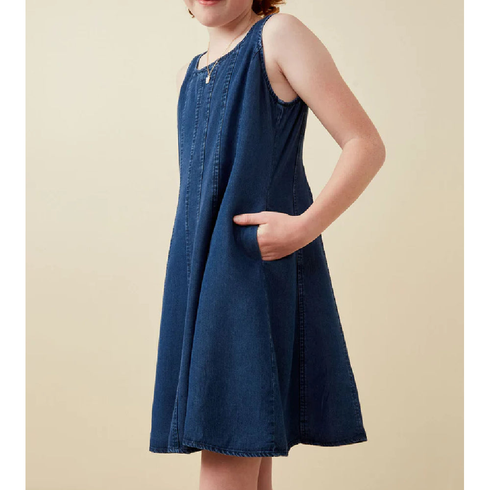 Girls Denim Dress with Button detail – Stylestone