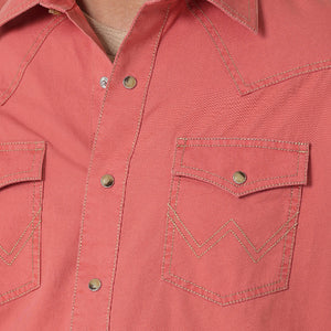 Wrangler Retro Solid Snap Shirt MEN - Clothing - Shirts - Long Sleeve Shirts Wrangler   