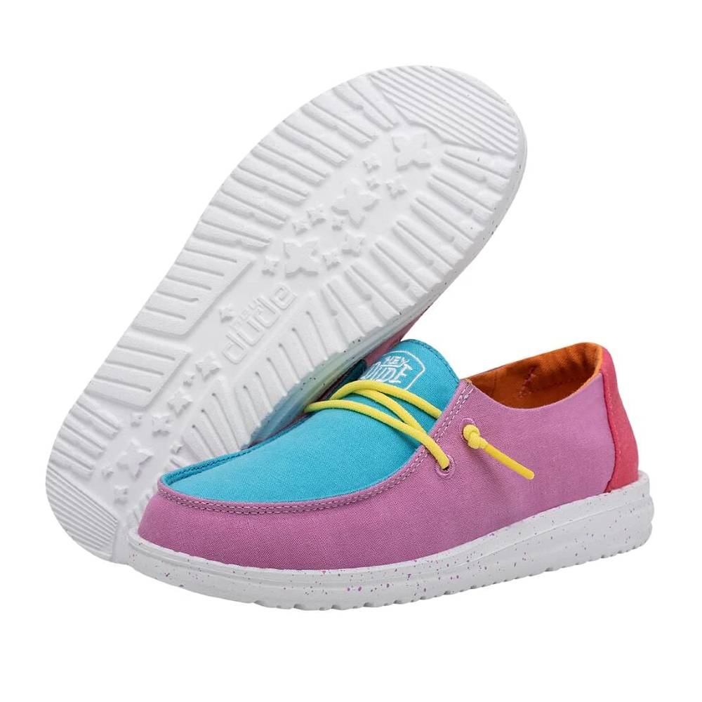 Wendy Stretch Canvas Neon Pink - Women's Casual Shoes