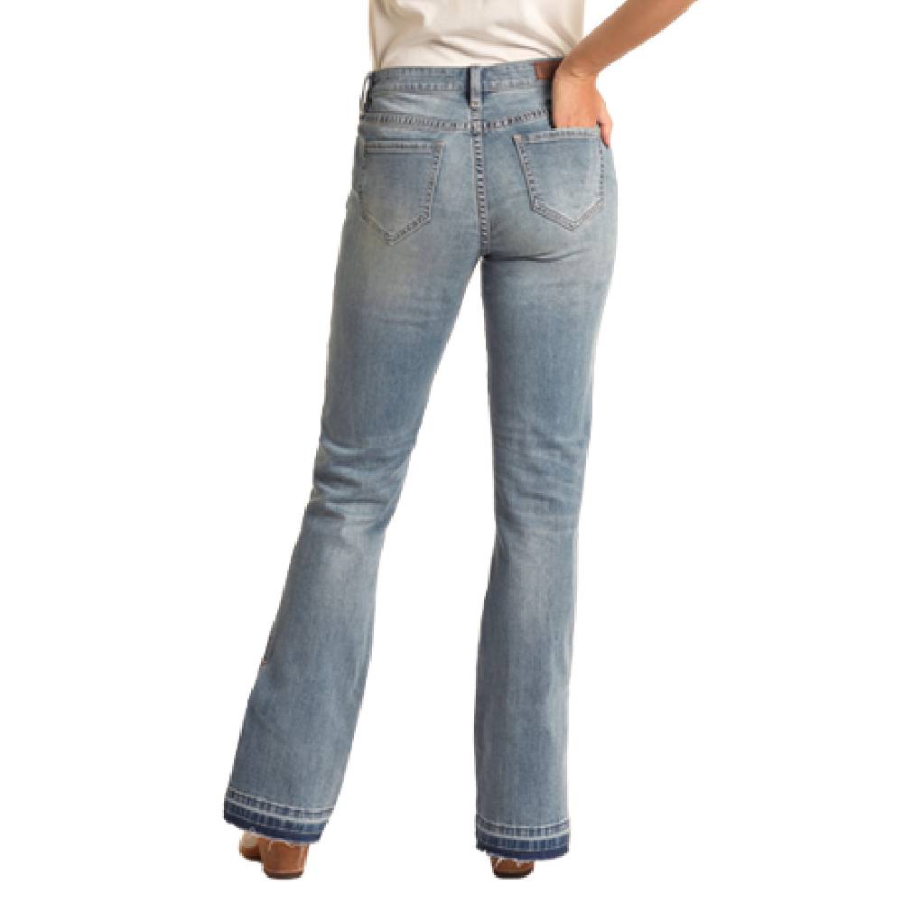 Rock & Roll Vintage Mid Rise Bootcut Jeans- Ladies Jeans