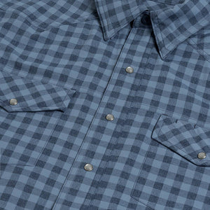 Gameguard Outdoors Plaid Pearl Snap Shirt - Slate MEN - Clothing - Shirts - Short Sleeve Shirts GameGuard   