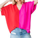 Duo Tone Colorblock Boxy Top WOMEN - Clothing - Tops - Short Sleeved Jodifl   