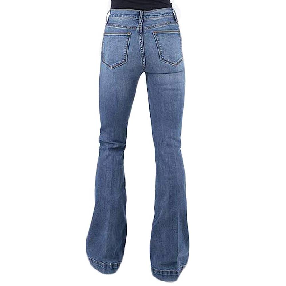 Stetson Women's High Rise Flare Blue Jeans - Teskeys