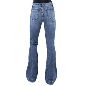 Stetson Women's High Rise Flare Blue Jeans WOMEN - Clothing - Jeans Stetson   