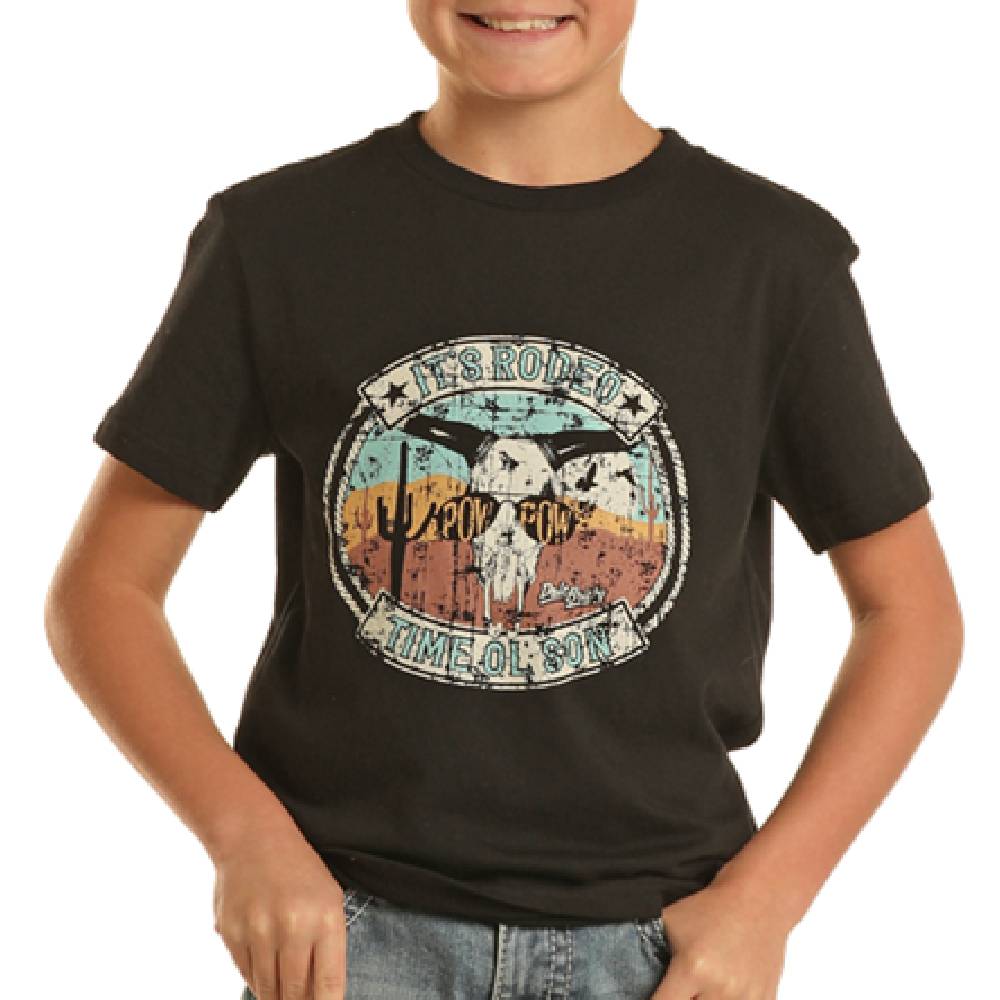 Rock & Roll Denim x Dale Brisby Boy's Rodeo Time Tee KIDS - Boys - Clothing - T-Shirts & Tank Tops Panhandle   