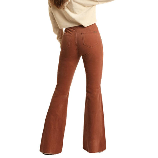 Rock & Roll Denim Corduroy Flare Rust Pants - Teskeys