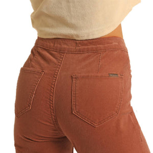 Rock & Roll Denim Corduroy Flare Rust Pants - FINAL SALE WOMEN - Clothing - Jeans Panhandle   
