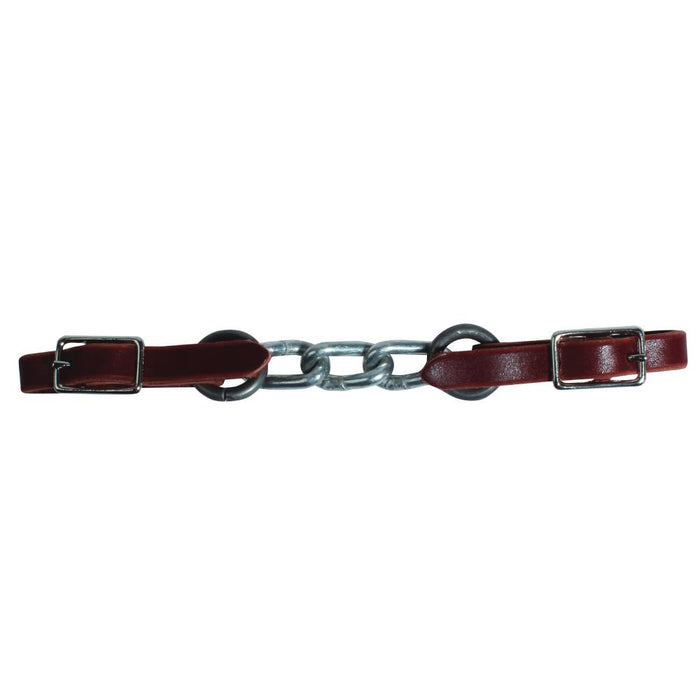 Professional's Choice Heavy 3 Link Curb Strap Harness Leather Tack - Curbs Professional's Choice Burgundy Latigo  