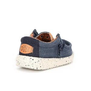 Hey Dude Toddler Wally Washed Canvas - Navy KIDS - Baby - Baby Footwear Hey Dude