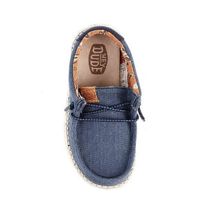 Hey Dude Toddler Wally Washed Canvas - Navy KIDS - Baby - Baby Footwear Hey Dude