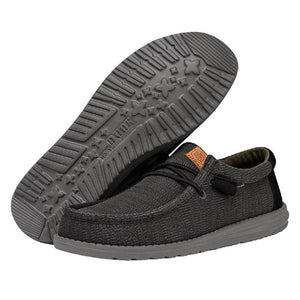 Hey Dude Wally Grid - Black - FINAL SALE MEN - Footwear - Casual Shoes Hey Dude   