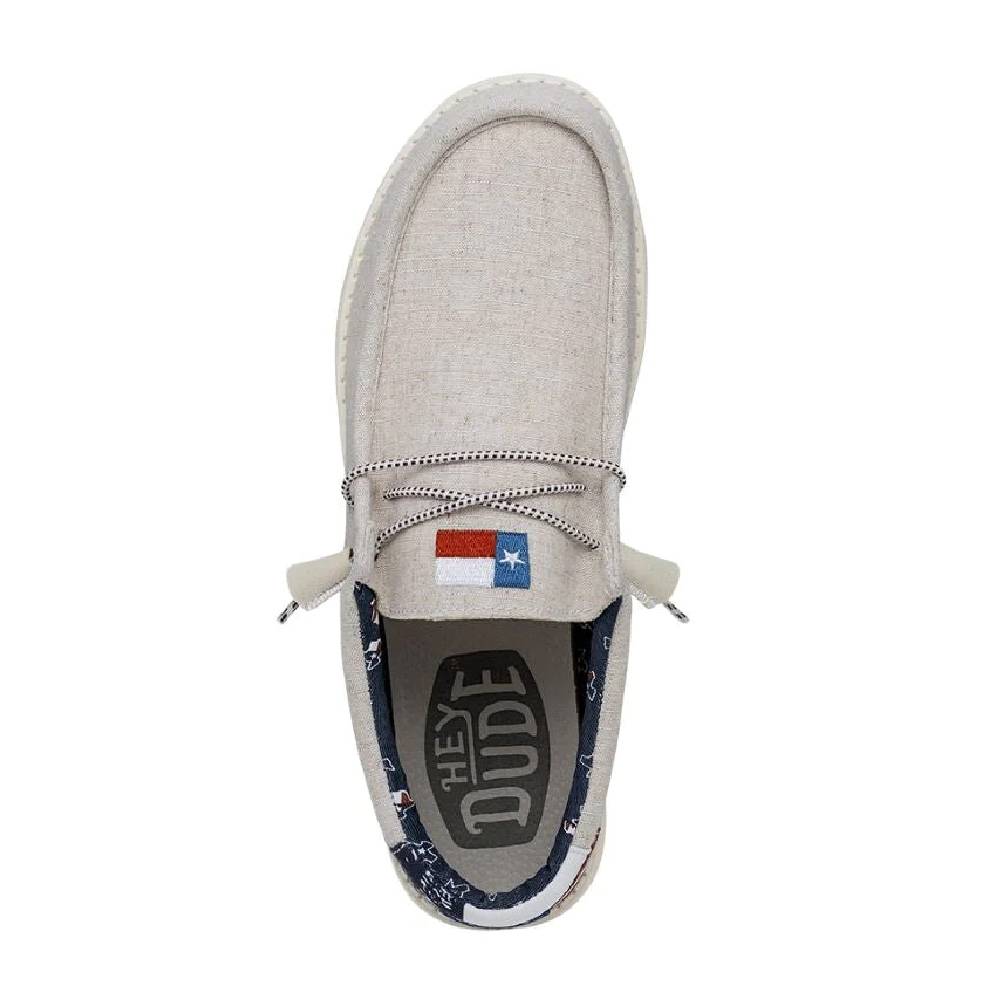 Hey Dude Wally Texas Canvas - Off White - Teskeys