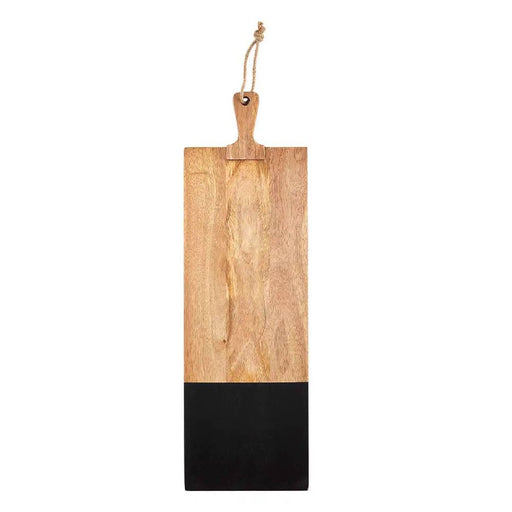 Mud Pie One Black Stripe Long Mango Wood Board HOME & GIFTS - Tabletop + Kitchen - Serveware & Utensils Mud Pie   