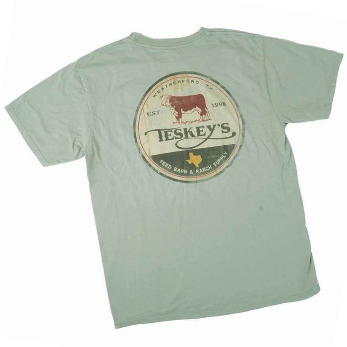 Teskey's Feed Barn Cow Tee - Agave TESKEY'S GEAR - SS T-Shirts Teskey's