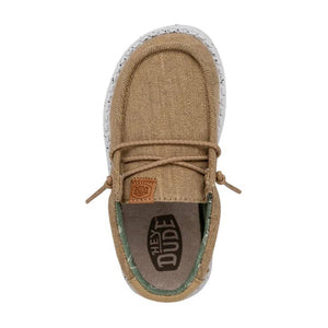 Hey Dude Toddler Wally Washed Canvas - Walnut KIDS - Baby - Baby Footwear Hey Dude