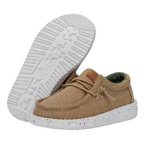 Hey Dude Toddler Wally Washed Canvas - Walnut KIDS - Baby - Baby Footwear Hey Dude