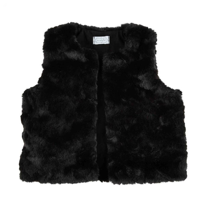 Mud Pie Toddler Faux Fur Vest - Black KIDS - Baby - Baby Girl Clothing Mud Pie