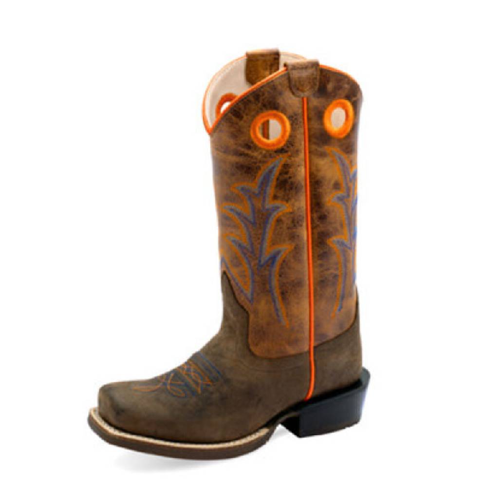 Old West Youth Orange and Brown Boot KIDS - Footwear - Boots Jama Corporation   