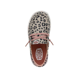 Hey Dude Kid's Wendy Funk Leo - Cream/Pink - BLACK FRIDAY SALE KIDS - Footwear - Casual Shoes Hey Dude