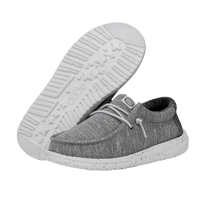 Hey Dude Youth Wally Sport Knit - Light Grey KIDS - Footwear - Casual Shoes Hey Dude   