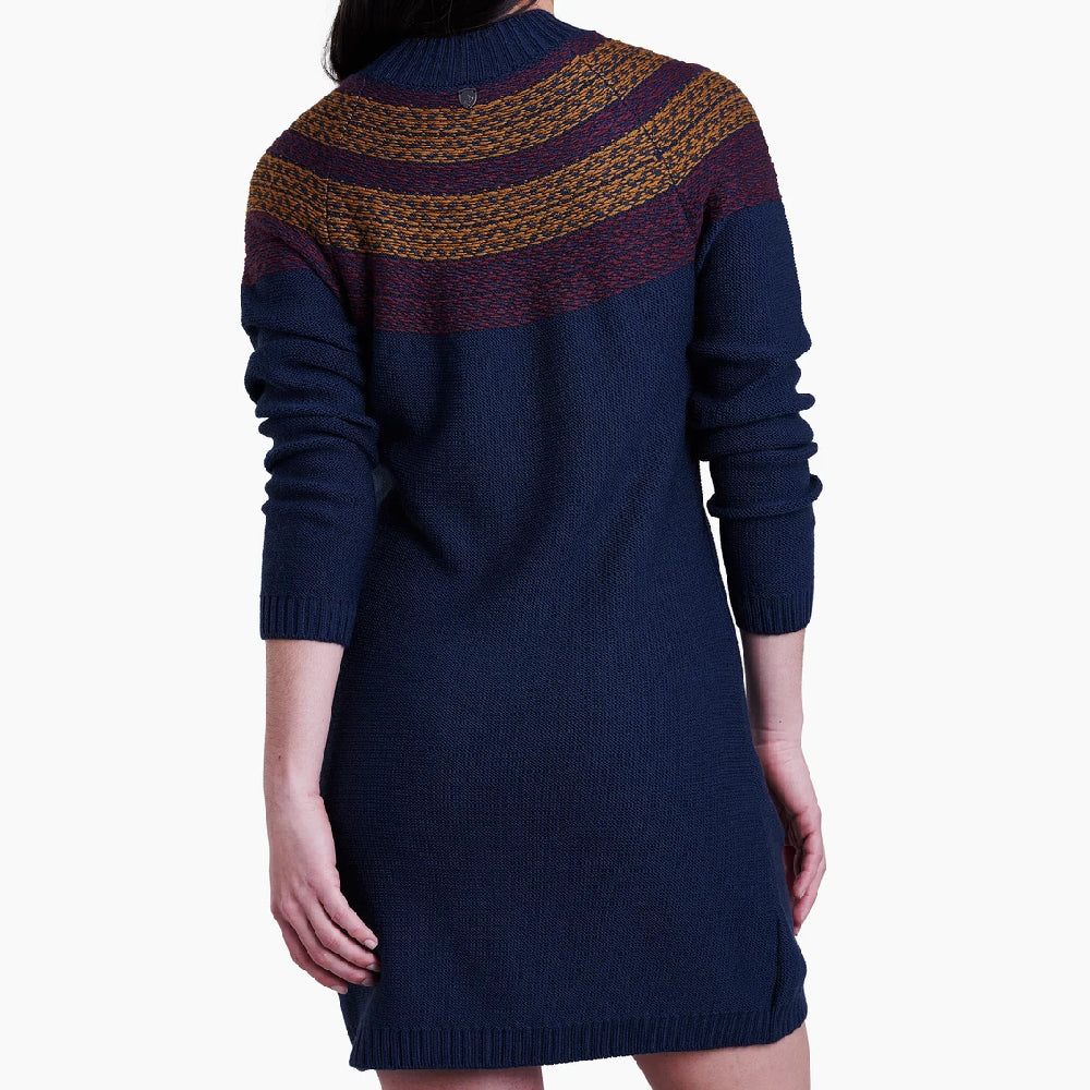 Solid color button knitting dress women's autumn and winter lantern sleeve sweater  women | Sweater dress, Womens knit dresses, Pullover sweater women