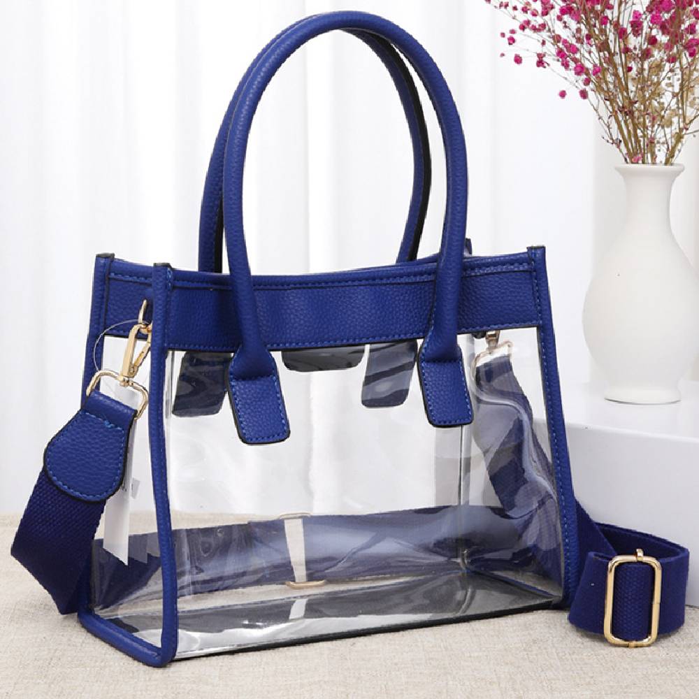 Fashion Colored Clear Tote Bag
