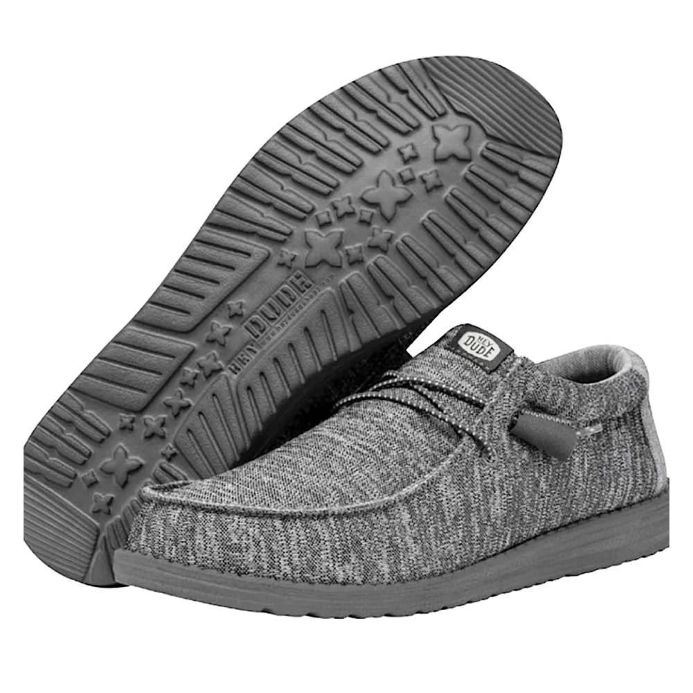 Hey Dude Wally Sport Knit Charcoal Teskeys