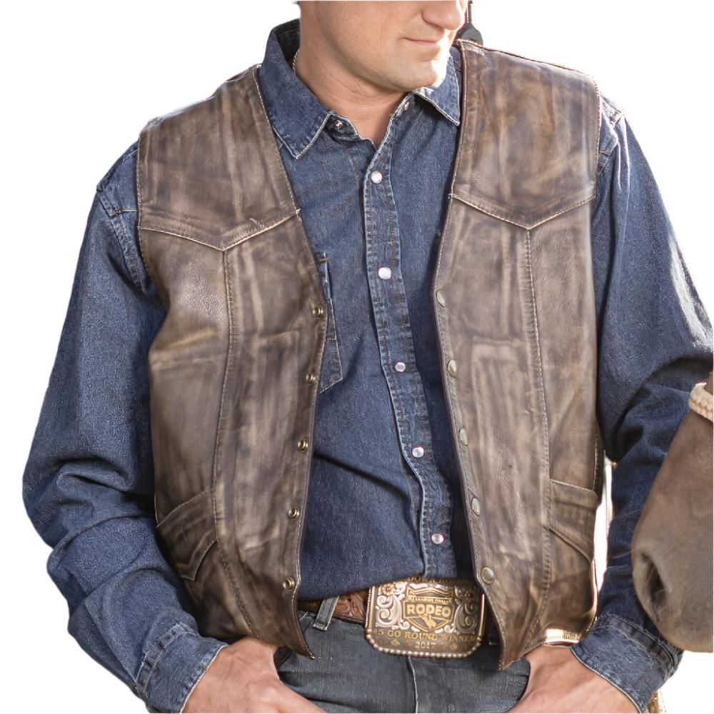 STS Ranchwear Men s Chisum Vest Brown Teskeys