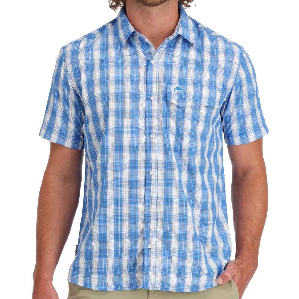 Simms Big Sky Shirt - Blue - FINAL SALE MEN - Clothing - Shirts - Short Sleeve Shirts Simms Fishing   
