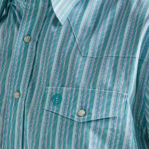 Wrangler Men's George Strait Stripe Button Shirt - FINAL SALE MEN - Clothing - Shirts - Long Sleeve Shirts Wrangler   