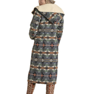 Powder River Women's Aztec Long Wool Coat - Indigo WOMEN - Clothing - Outerwear - Jackets Panhandle   
