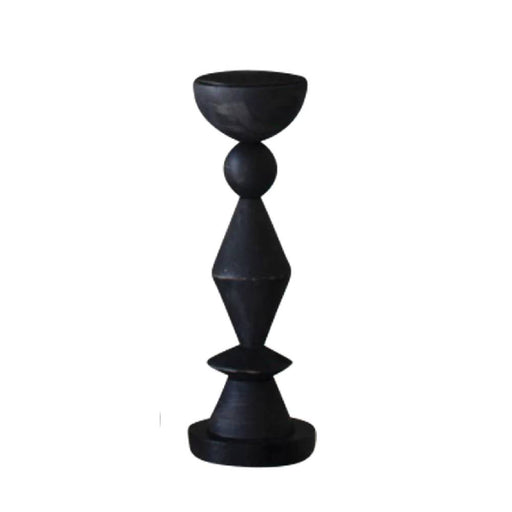 Kalalou Turned Wood Candle Holder - Medium HOME & GIFTS - Home Decor - Decorative Accents Kalalou   